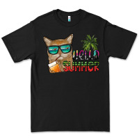 Black hello summer Premium Tee - SublimationCraftShop