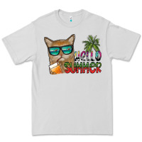 Dove Grey hello summer Premium Tee - SublimationCraftShop