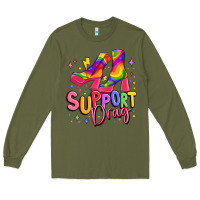 Army Green support drag pride Long Sleeve Tee - MaliasSmallBusiness