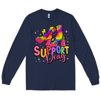 Navy support drag pride Long Sleeve Tee - MaliasSmallBusiness