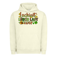 Pigment Pistachio St. Patrick's Luckiest lunch lady ever Urban Hoodie - OliviaCreatesArt