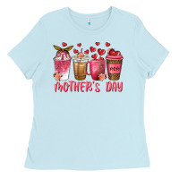 Baby Blue mothers day coffee cups Ladies Tee - texasbilliewilder
