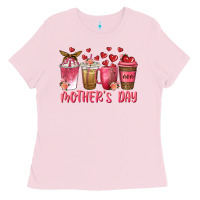 Bubblegum Pink mothers day coffee cups Ladies Tee - texasbilliewilder