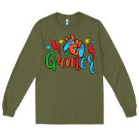 Army Green gamer Long Sleeve Tee - JahusDesignShop