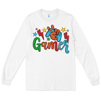 White gamer Long Sleeve Tee - JahusDesignShop