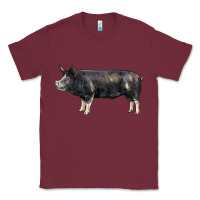 Burgundy berkshire pig Classic Tee - LillyAllenDesigns