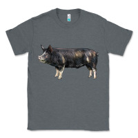 Charcoal Heather berkshire pig Classic Tee - LillyAllenDesigns