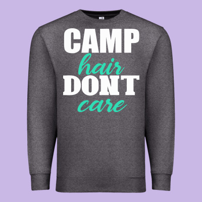 Camp Hair Don't Care Black Premium Sweatshirt Designed By Bettercallsaul