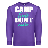 Purple Camp Hair Don't Care Black Premium Sweatshirt - Bettercallsaul