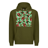 Army Green Christmas candy cane Premium Hoodie - NancyCooperArtShop