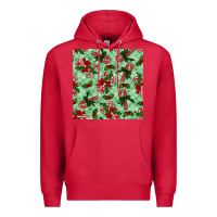 Cardinal Christmas candy cane Premium Hoodie - NancyCooperArtShop