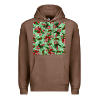 Chestnut Christmas candy cane Premium Hoodie - NancyCooperArtShop