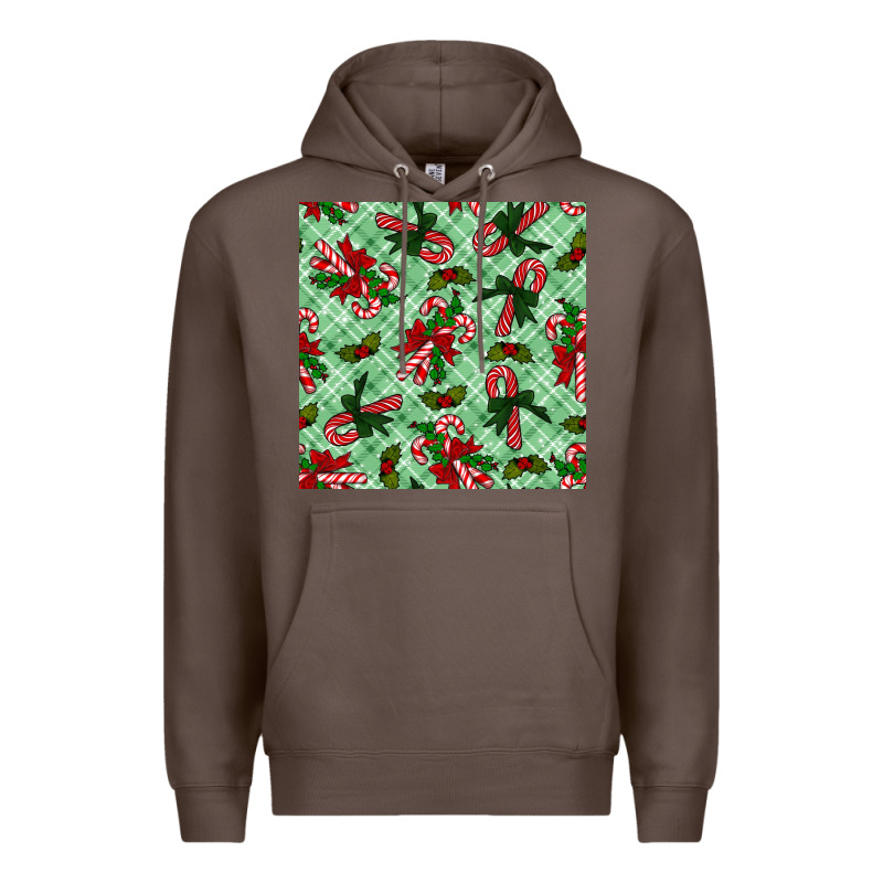 Christmas Candy Cane Premium Hoodie by NancyCooperArtShop | Teevron