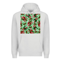 Dove Grey Christmas candy cane Premium Hoodie - NancyCooperArtShop
