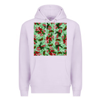 Lilac Christmas candy cane Premium Hoodie - NancyCooperArtShop