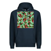 Navy Christmas candy cane Premium Hoodie - NancyCooperArtShop