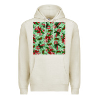 Oatmeal Heather Christmas candy cane Premium Hoodie - NancyCooperArtShop