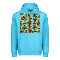 Ocean Blue Christmas candy cane Premium Hoodie - NancyCooperArtShop