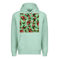Seafoam Christmas candy cane Premium Hoodie - NancyCooperArtShop