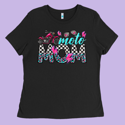 Moto Mom Ladies Tee Designed By Texasbilliewilder