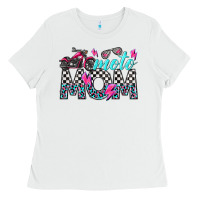 White moto mom Ladies Tee - texasbilliewilder