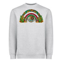 Heather Grey mexican flag cactus and sunflowers rainbow Heavyweight Sweatshirt - Jasminsmagicworld