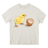 Cream chick with egg Heavy Core Tee - RanaPortraitStore