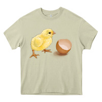 Mossy chick with egg Heavy Core Tee - RanaPortraitStore