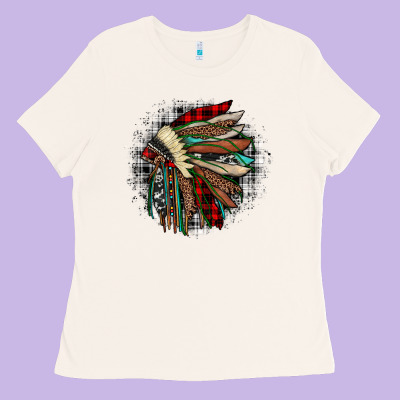 Indian Headdress Ladies Tee Designed By Jahusdesignshop
