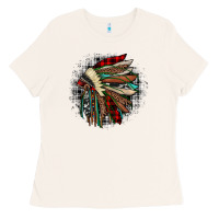 Bone indian headdress Ladies Tee - JahusDesignShop