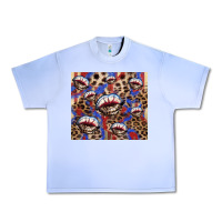 Grape Ice american flag lips leopard Urban Heavy Tee - NancyCooperArtShop