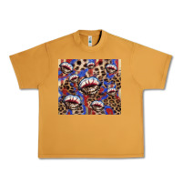 Peanut Butter american flag lips leopard Urban Heavy Tee - NancyCooperArtShop