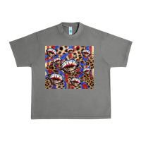Tornado american flag lips leopard Urban Heavy Tee - NancyCooperArtShop