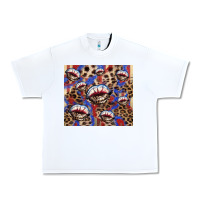 White american flag lips leopard Urban Heavy Tee - NancyCooperArtShop