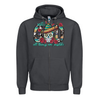 Smoke With God All Things Are Possible With Sombrero Sku Zipper Hoodie - BundleAndBundleShop