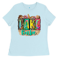 Baby Blue lake babe Ladies Tee - Zillion Design Studio
