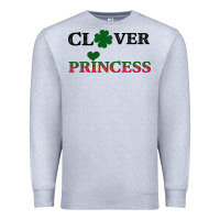 Heather Grey Clover Princess Premium Sweatshirt - Bettercallsaul