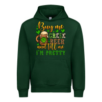 Forest Green Buy me green beer and tell me i'm pretty Urban Hoodie - OliviaCreatesArt