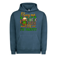 Pigment Midnight Navy Buy me green beer and tell me i'm pretty Urban Hoodie - OliviaCreatesArt