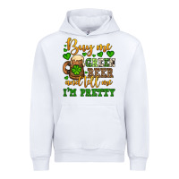 White Buy me green beer and tell me i'm pretty Urban Hoodie - OliviaCreatesArt