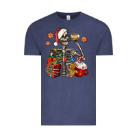 Vintage Denim christmas skeleton coffee Vintage Tee - Jasminsmagicworld