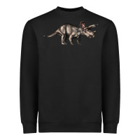 Black Triceratops Horridus Heavyweight Sweatshirt - LillyAllenDesigns