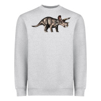 Heather Grey Triceratops Horridus Heavyweight Sweatshirt - LillyAllenDesigns
