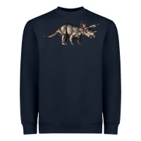 Navy Triceratops Horridus Heavyweight Sweatshirt - LillyAllenDesigns