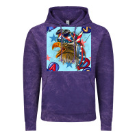 Cloud Purple mullet eagle with balloon seamless pattern Vintage Hoodie - BundleAndBundleShop