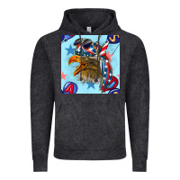 Vintage Black mullet eagle with balloon seamless pattern Vintage Hoodie - BundleAndBundleShop