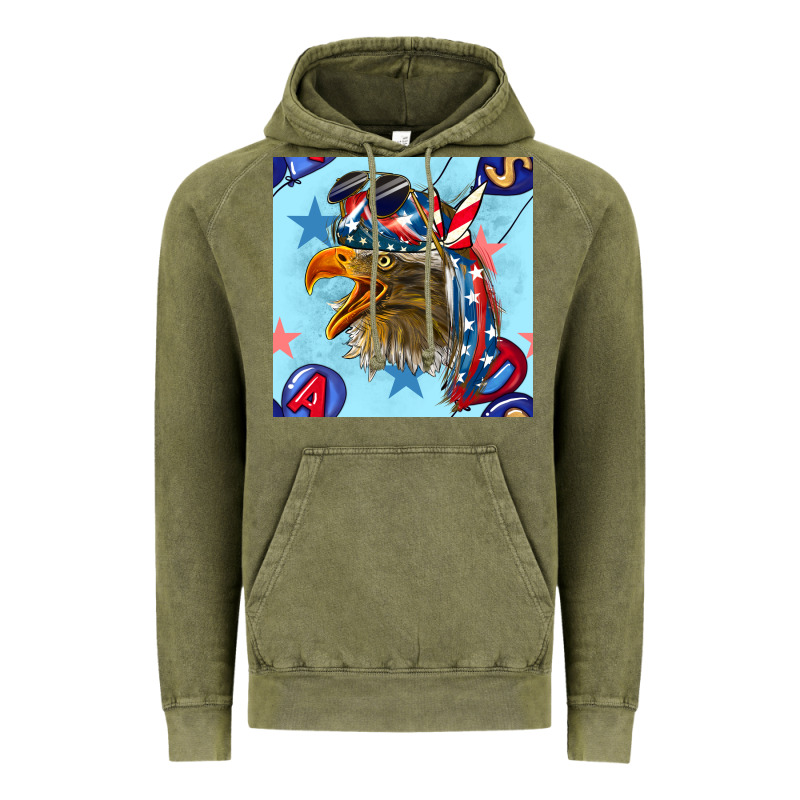 Mullet Eagle With Balloon Seamless Pattern Vintage Hoodie by BundleAndBundleShop | Teevron