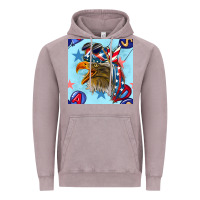 Vintage Zinc mullet eagle with balloon seamless pattern Vintage Hoodie - BundleAndBundleShop