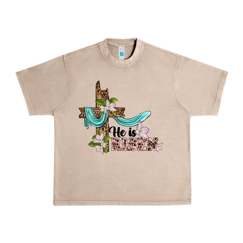He Is Risen Cross Urban Heavy Tee by BarkalooDesign | Teevron