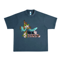 Midnight Navy he is risen cross Urban Heavy Tee - BarkalooDesign